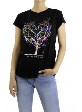 t shirt con stampa albero